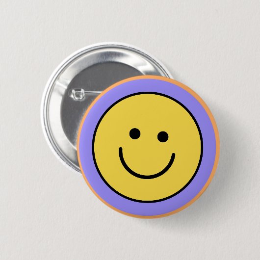 Smiley face button 缶バッジ (正面&裏面)