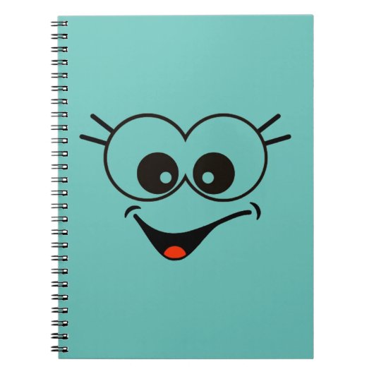 Smiley Face Spiral Photo Notebook ノートブック (正面)