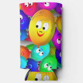 Smiley Faces Balloons Pattern-64171 スリム缶クーラー (正面)