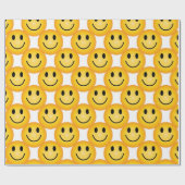 Smiley Happy Face Emoji Printed Gift Paper ラッピングペーパー (フラット)