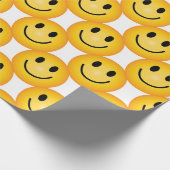 Smiley Happy Face Emoji Printed Gift Paper ラッピングペーパー (角)