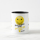 Smiley Inspirational Quote Mug – Because Your Smil マグカップ (中央)