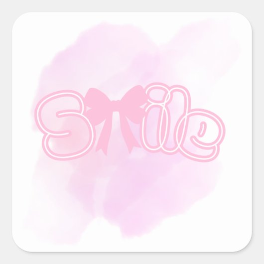Smiley sticker スクエアシール (正面)