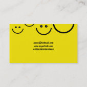 Smilieは背景、あなたの名前にここに直面します 名刺 (裏面)