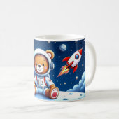 Smiling Astronaut Teddy Adventure コーヒーマグカップ (正面右)