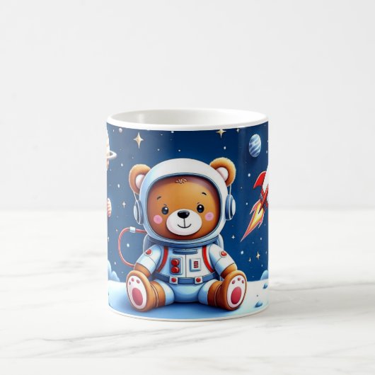 Smiling Astronaut Teddy Adventure コーヒーマグカップ (中央)