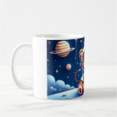 Smiling Astronaut Teddy Adventure コーヒーマグカップ (左)