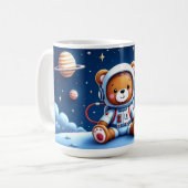 Smiling Astronaut Teddy Adventure コーヒーマグカップ (正面左)