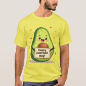 	Smiling Avocado Illustration – Healthy & Fun Deco Tシャツ (正面)