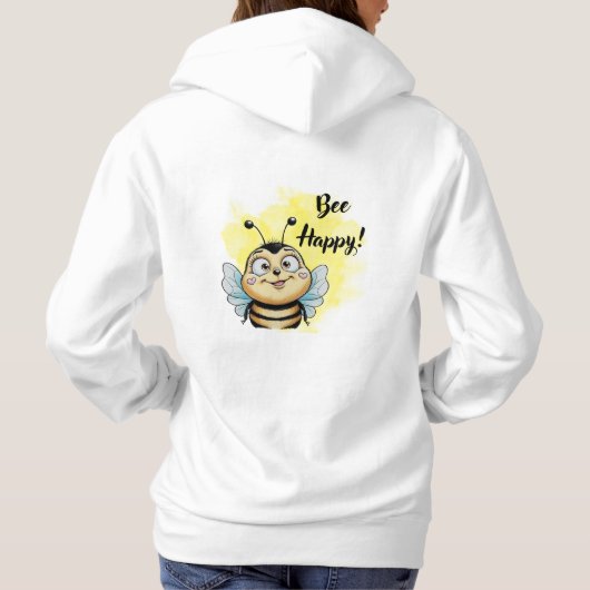 Smiling Bee:Bee Happy パーカ (裏面)