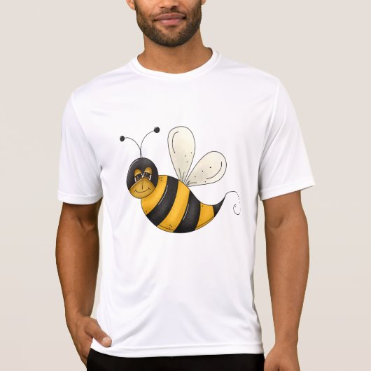 Smiling Bee Fun Bumblebee Character Tシャツ (正面)