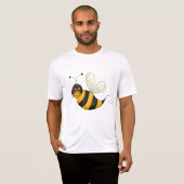 Smiling Bee Fun Bumblebee Character Tシャツ (正面フル)