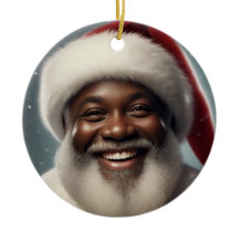 Smiling Black Santa Family Customize