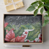 Smiling Black Woman In Santa Hat Christmas 薄葉紙 (ギフト)