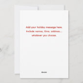 Smiling Bunnies Christmas Custom Holiday Card シーズンカード (裏面)