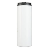 Smiling cartoon hippo holding a huge bouquet タンブラー (裏面)