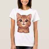 smiling cat, kawaii cat tシャツ (正面)