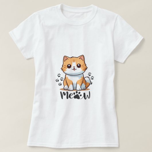 Smiling cat tシャツ (デザイン正面)