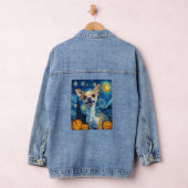 smiling chihuahua dog starry night by Van Gogh fin デニムジャケット (ハンガー)