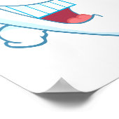 Smiling Clean Tooth漫画のキャラクターが親指を上げる.ai ポスター (角)