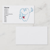 Smiling Clean Tooth漫画のキャラクターが親指を上げる.ai 名刺 (正面/裏面)