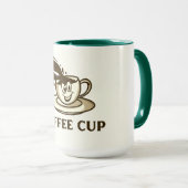 Smiling Coffee Cup Splash – コーヒよくはしゃぐーマグ マグカップ (正面右)