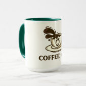 Smiling Coffee Cup Splash – コーヒよくはしゃぐーマグ マグカップ (正面左)