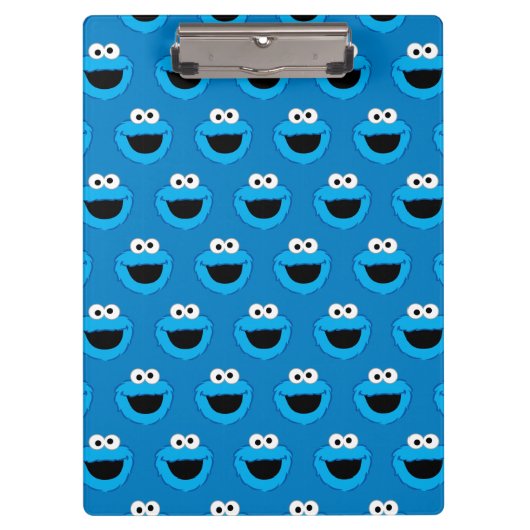 Smiling Cookie Monster Pattern Clipboard クリップボード (正面)