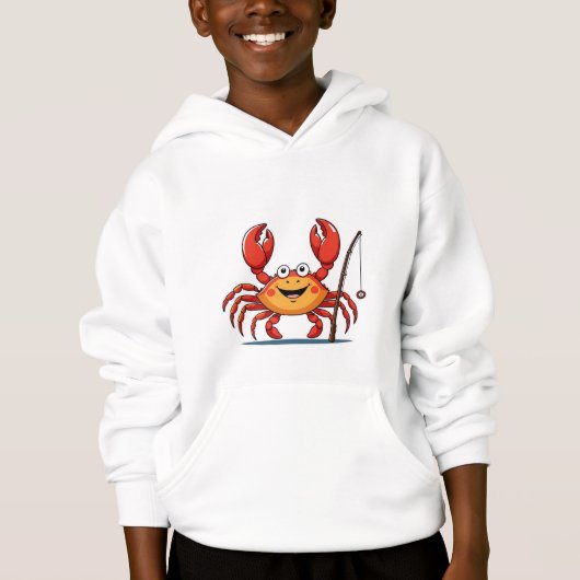 Smiling Crab Fishing – Kids’ Hoodie (正面)