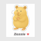 Smiling Cream Hamster Sticker シール (シート)