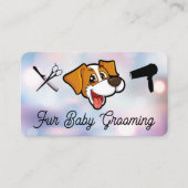 Smiling Cute Dog Logo | Grooming Tools | Boke 名刺 (正面)