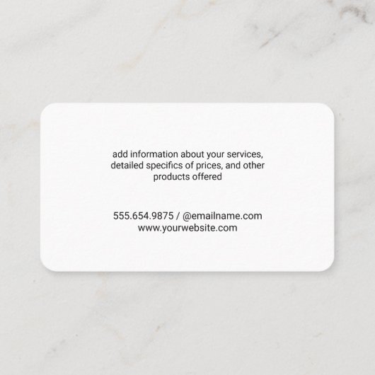 Smiling Cute Dog Logo | Grooming Tools | Boke 名刺 (裏面)