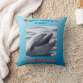 Smiling Dolphin Birthday クッション (ブランケット)