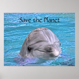 Smiling Dolphin - Save the Planet ポスター