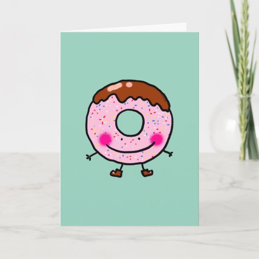 Smiling Donut Greeting Card Design シーズンカード (正面)