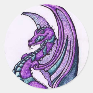 Smiling Dragonステッカー/封筒用シール ラウンドシール