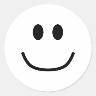 Smiling Expression Stickers 0002 (カスタム色) ラウンドシール