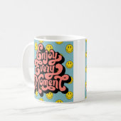 Smiling Face Pattern – Cute Yellow Smile happycore コーヒーマグカップ (正面左)