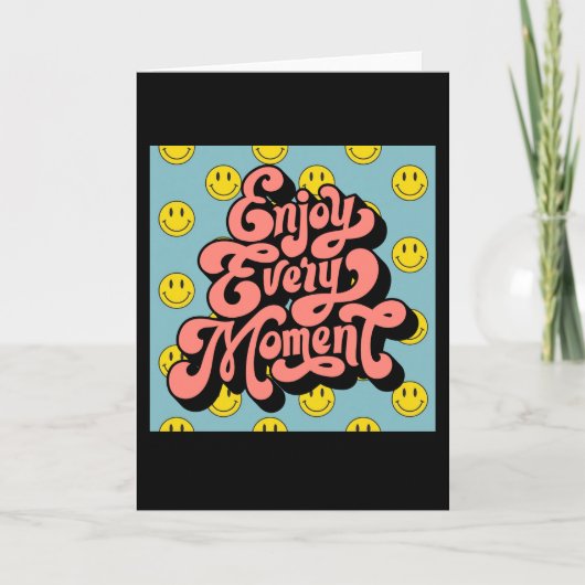 Smiling Face Pattern – Cute Yellow Smiles  custom  カード (正面)