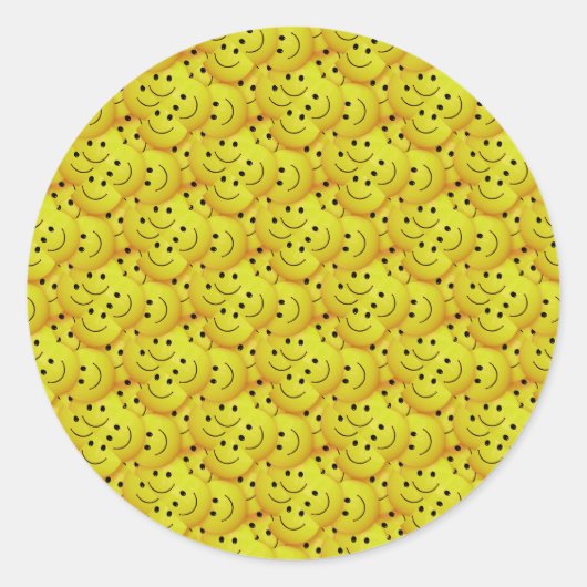 Smiling Faces ラウンドシール (正面)