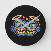 Smiling faces. ラウンド壁時計 (正面)