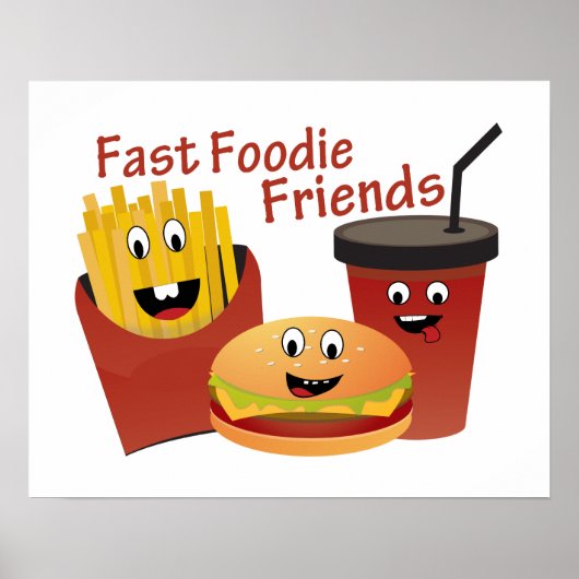 Smiling Fast Foodie Friends ポスター (正面)