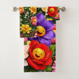 smiling floral garden washcloth description add a  バスタオルセット
