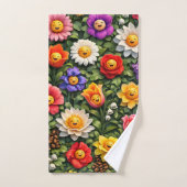 smiling floral garden washcloth description add a  バスタオルセット (ハンドタオル)