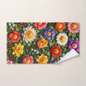smiling floral garden washcloth description add a  バスタオルセット (ハンドタオル)