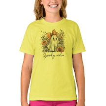 Smiling Floral Ghost Kids T-Shirt