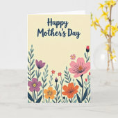 Smiling Flowers Card カード (黄色い花)