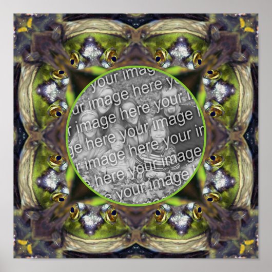 Smiling Frog顔フレーム自分の写真を作成 ポスター (正面)