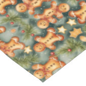 Smiling ginger breadman Christmas Pattern  テーブルクロス (アングル)