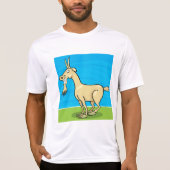 Smiling Goat Cartoon Farm Animal Tシャツ (正面)